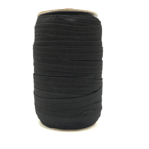 Fold Over Elastic – 100 yards black