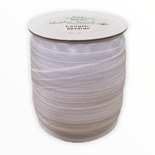 Fold Over Elastic – 50 yards white